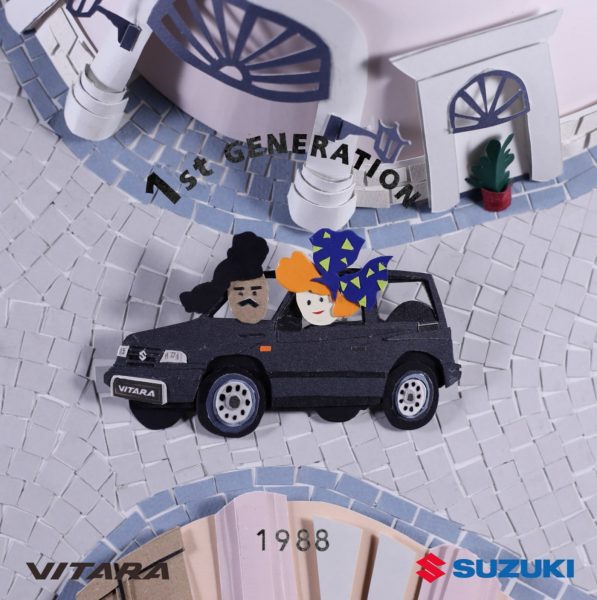 ペーパークラフトストップモーションGIF広告 -SUZUKI Automobile Global