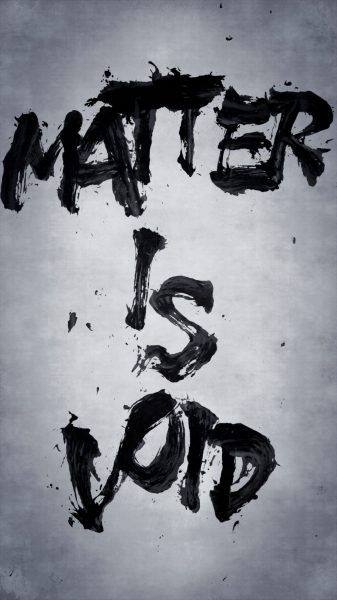 Matter is Void – Black in White
